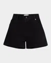 Frame Dare High Waist Denim Cutoff Shorts In Forbidden In Axiom