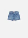 Frame Womens Mini Frayed Hem Denim Shorts In Blue