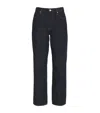 Frame Womens  The Hang Five-pockets Straight-leg Mid-rise Regenerative-denim Jeans In Black