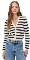 Frame The Harbor Cardigan Navy Multi In Multi