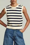 Frame The Harbor Button-embellished Striped Cotton-blend Vest In Multi