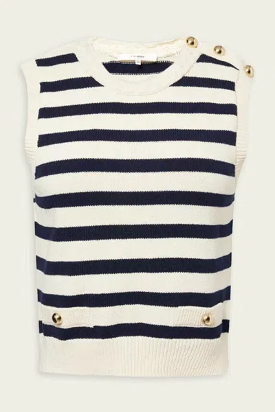 Frame The Harbor Vest In Navy Multi