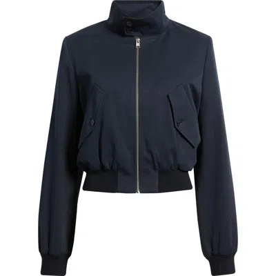 Frame The Harrington Cotton Jacket In Blue