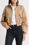 Frame The Harrington Cotton Jacket In Brown