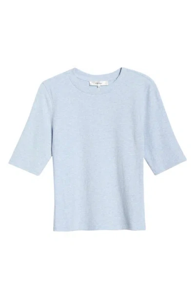 Frame The Heather Stretch Modal Rib Top In Blue
