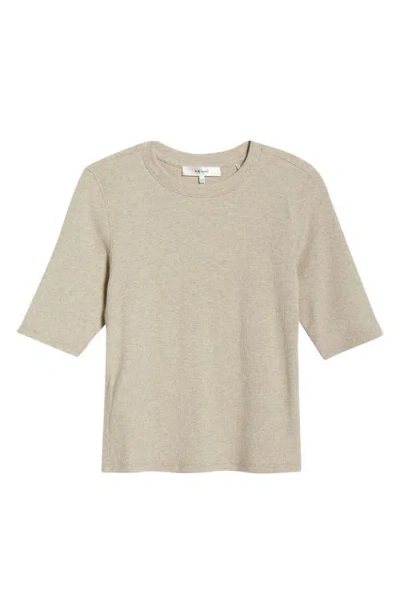 Frame The Heather Stretch Modal Rib Top In Gray