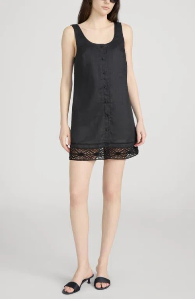 Frame The Heirloom Sleeveless Minidress In Black