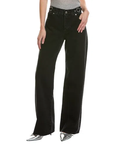 Frame The High Rise Nolita Wide Leg Jean In Black