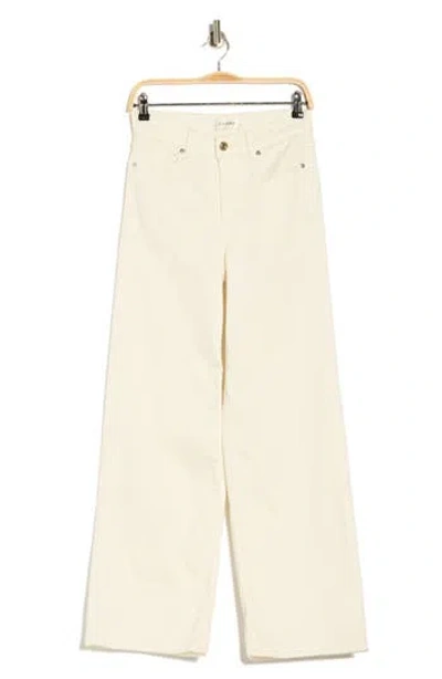 Frame The High Rise Wide Leg Jeans In Nude