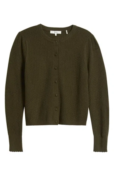 Frame The Honeycomb Cashmere Cardigan In Green