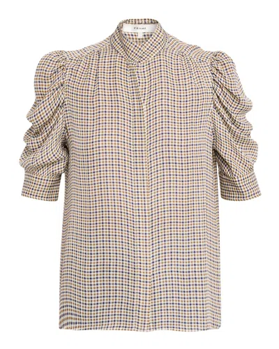 Frame The Houndstooth Silk Blouse