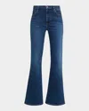 Frame Le Crop Mini Boot Mid-rise Bootcut Jeans In Blue
