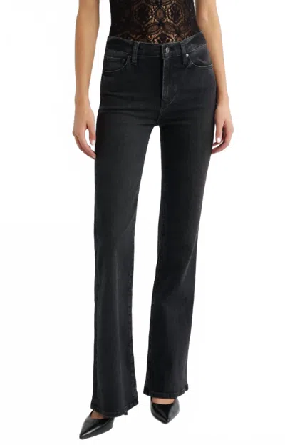 Frame The Icon Flare Jeans In Meteor In Black