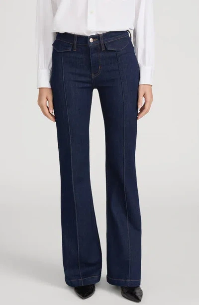 Frame The Icon Flare Leg Jeans In Blue