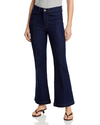 Frame The Icon Flared Leg Jeans In Rinse In Blue