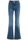 Frame The Icon Flared-leg Jeans In Mid Blu