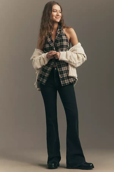 Frame The Icon High-rise Flare Jeans In Black