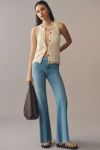 Frame The Icon High-rise Flare Jeans In Blue