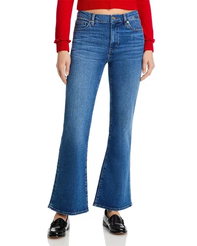 Frame The Icon High Rise Flare Jeans In Provence In Blue