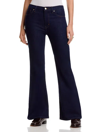 Frame The Icon High Rise Flare Jeans In Rinse In Blue