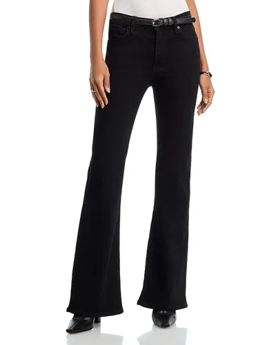 Frame The Icon High Rise Flare Leg Jeans In Black