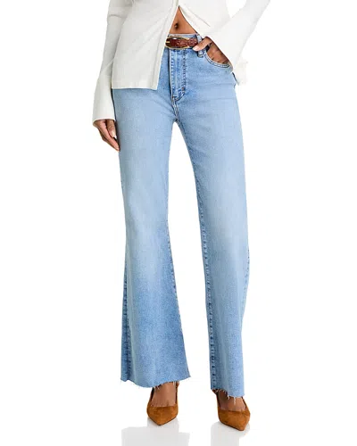 FRAME THE ICON HIGH RISE FLARED JEANS IN LARK RAW