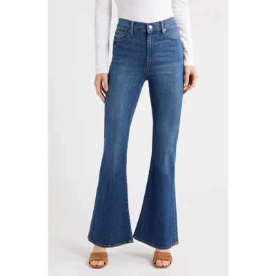 Frame The Icon High Waist Flare Jeans In Blue