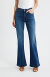 Frame The Icon High Waist Flare Jeans In Blue