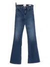 Frame Le Palazzo Crop Wide Leg Jeans In Mermaid In Blue