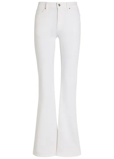 Frame The Icon Long Flared-leg Jeans In White