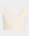 Frame The Jacquard Crop Top In Woman