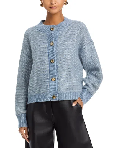 Frame The Jacquard Femme Cardigan In Blue
