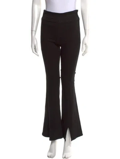 Pre-owned Frame The Jet Set Flare Wide Leg Pants In Black