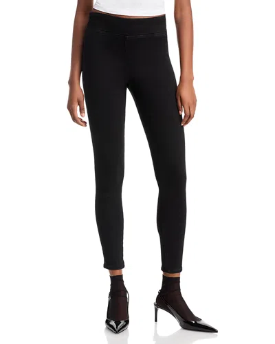 FRAME THE JETSET CROP SKINNY JEANS IN SHEEN NOIR