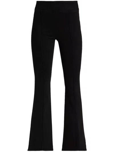 Frame The Jetset Flare Pintuck Jeans In Black