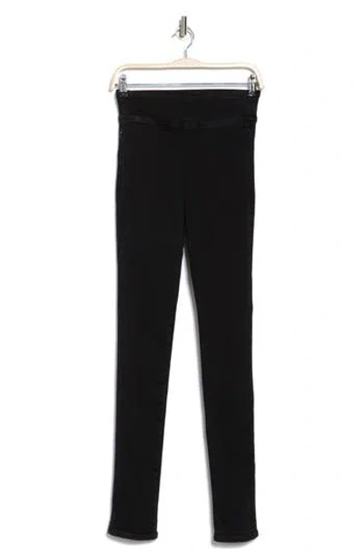 Frame The Jetset Stacked Pencil Jeans In Sheen Noir