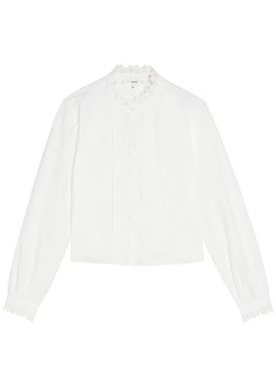 Frame The Keepsake Broderie Anglaise Cotton-poplin Blouse In White