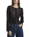 Frame The Lace Blouse In Black
