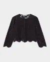Frame Organic Cotton-blend Lace Blouse In Black