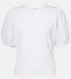 Frame Denim The Lace Sleeve Shirt In White