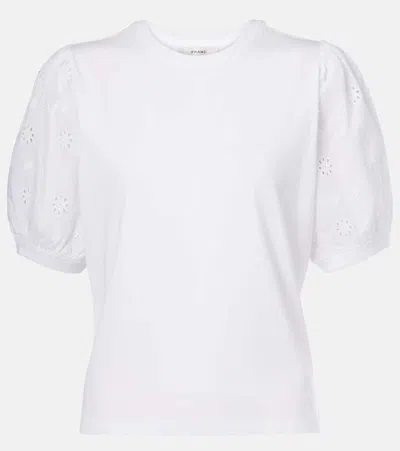 FRAME THE LACE COTTON T-SHIRT