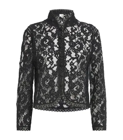 Frame The Lace Salon Jacket In Black