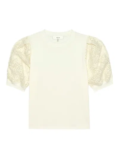 Frame The Lace T-shirt In 白色