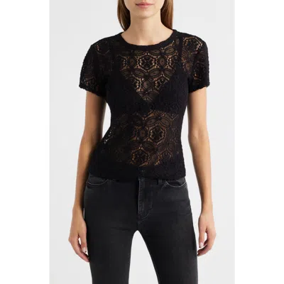 Frame The Lace T-shirt In Black