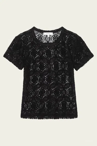 Frame The Lace Tee In Black
