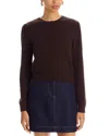 Frame The Ladder Pointelle Cashmere Cardigan Coffee In Brown