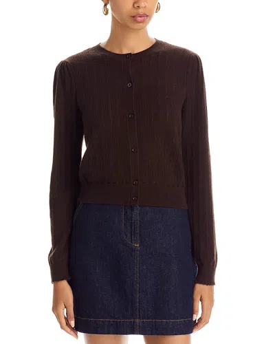 FRAME THE LADDER CASHMERE POINTELLE CARDIGAN