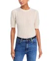 Frame The Ladder Cashmere Pointelle Sweater In White