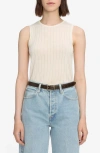 Frame The Ladder Knit Tank In White