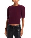 Frame The Ladder Pointelle Cashmere Sweater In Burgundy